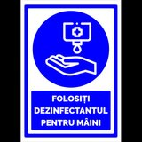 Indicator folositi dezinfectantul pentru maini